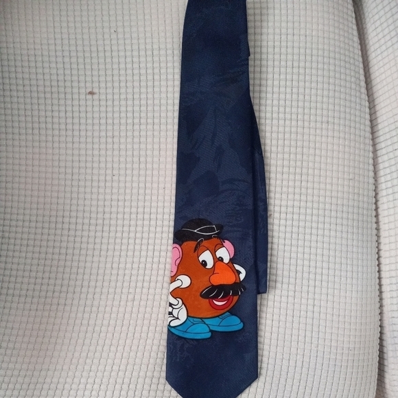 Disney Pixar Toy Story Mr Potato Head Blue Classic Men's Neck Tie Vintag… - Picture 1 of 4